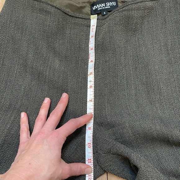 Vivian Shyu wool textured brown dress pants straight leg side zipper size 6 - Picture 8 of 12